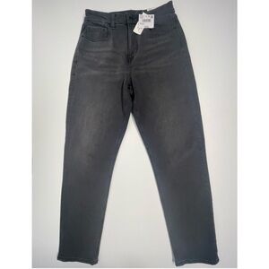 American Eagle Curvy Mom Jeans Stretch Super High Rise Size 2 Short Washed Black